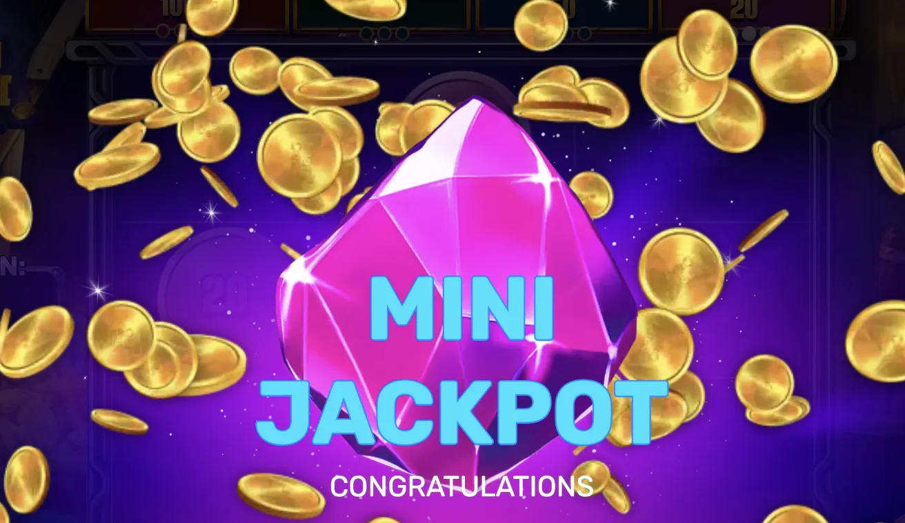 Coin Rush Mini Jackpot win screen from the released game